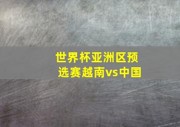 世界杯亚洲区预选赛越南vs中国