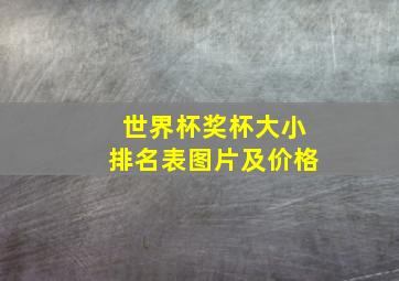 世界杯奖杯大小排名表图片及价格