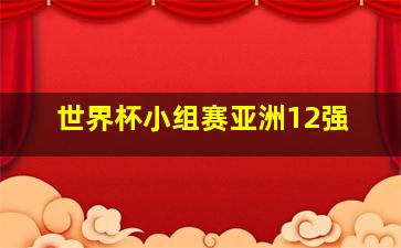 世界杯小组赛亚洲12强