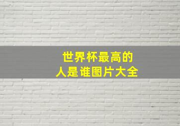 世界杯最高的人是谁图片大全