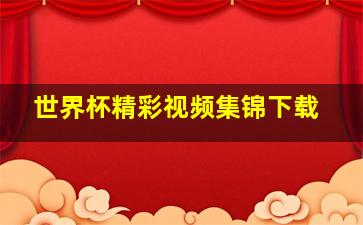 世界杯精彩视频集锦下载