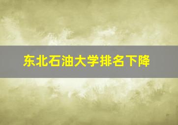 东北石油大学排名下降