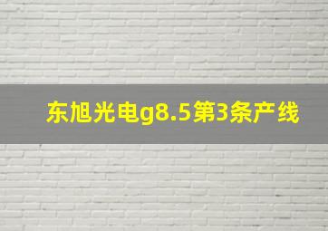 东旭光电g8.5第3条产线