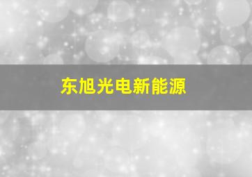 东旭光电新能源