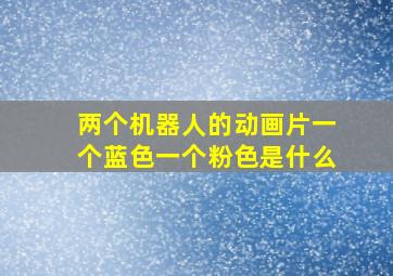 两个机器人的动画片一个蓝色一个粉色是什么