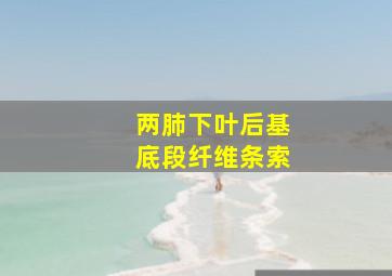 两肺下叶后基底段纤维条索