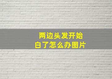 两边头发开始白了怎么办图片