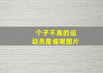 个子不高的运动员是谁呢图片