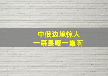 中俄边境惊人一幕是哪一集啊