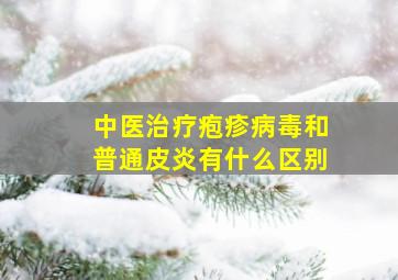 中医治疗疱疹病毒和普通皮炎有什么区别