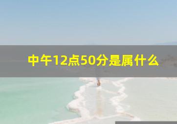 中午12点50分是属什么