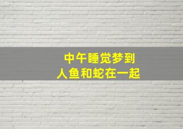 中午睡觉梦到人鱼和蛇在一起