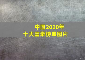 中国2020年十大富豪榜单图片