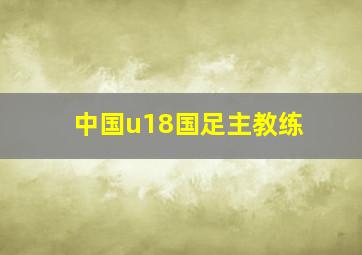 中国u18国足主教练