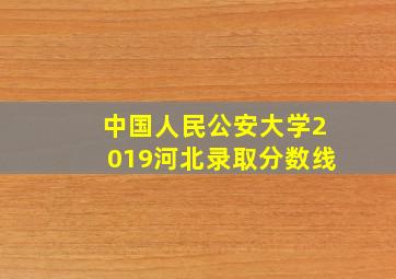 中国人民公安大学2019河北录取分数线