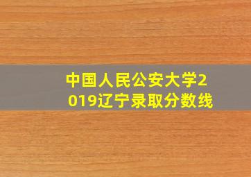 中国人民公安大学2019辽宁录取分数线