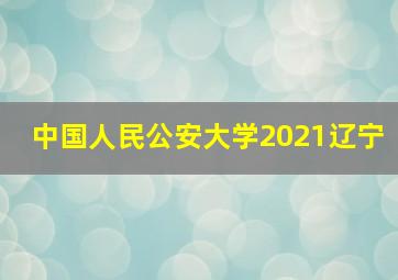 中国人民公安大学2021辽宁