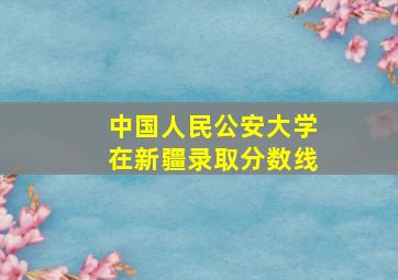 中国人民公安大学在新疆录取分数线