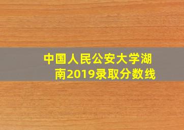 中国人民公安大学湖南2019录取分数线