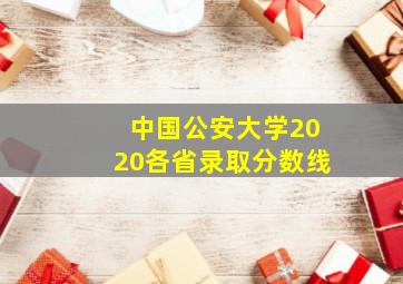 中国公安大学2020各省录取分数线