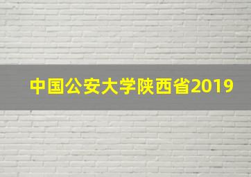 中国公安大学陕西省2019