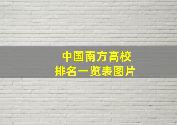 中国南方高校排名一览表图片