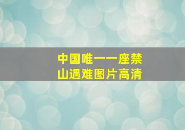 中国唯一一座禁山遇难图片高清