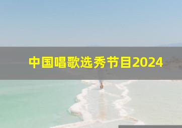 中国唱歌选秀节目2024