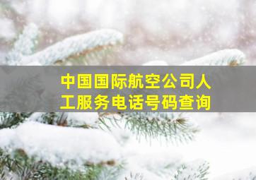 中国国际航空公司人工服务电话号码查询