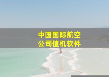 中国国际航空公司值机软件