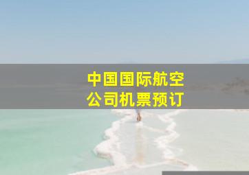 中国国际航空公司机票预订