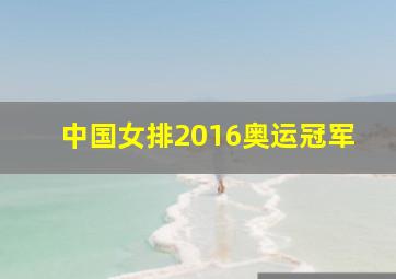 中国女排2016奥运冠军