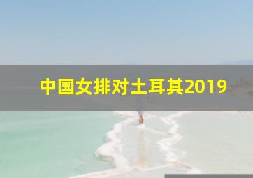 中国女排对土耳其2019