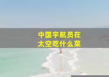 中国宇航员在太空吃什么菜