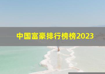 中国富豪排行榜榜2023