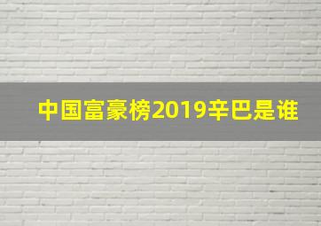 中国富豪榜2019辛巴是谁