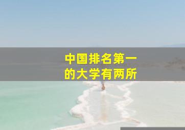 中国排名第一的大学有两所