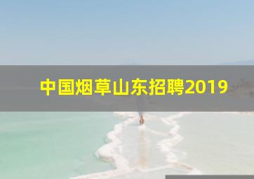 中国烟草山东招聘2019