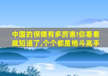 中国的保镖有多厉害!你看看就知道了,个个都是格斗高手