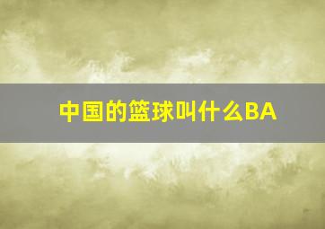 中国的篮球叫什么BA