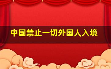 中国禁止一切外国人入境