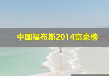 中国福布斯2014富豪榜