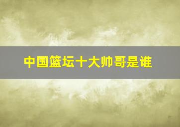 中国篮坛十大帅哥是谁