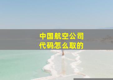 中国航空公司代码怎么取的