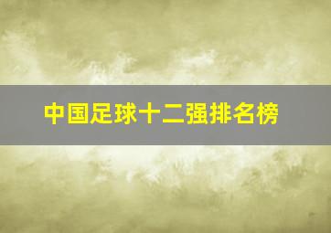 中国足球十二强排名榜