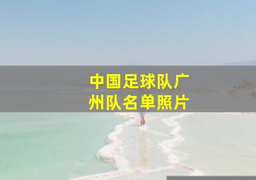 中国足球队广州队名单照片