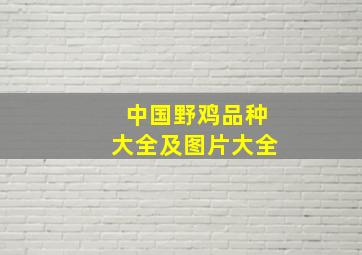 中国野鸡品种大全及图片大全