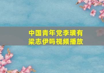 中国青年党李璜有梁志伊吗视频播放