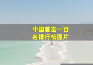 中国首富一百名排行榜图片