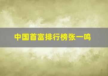 中国首富排行榜张一鸣